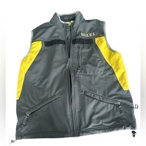 686 Enterprises Ski Snow Vest - Fleece Lined - Mens Size Small Yellow and Gray